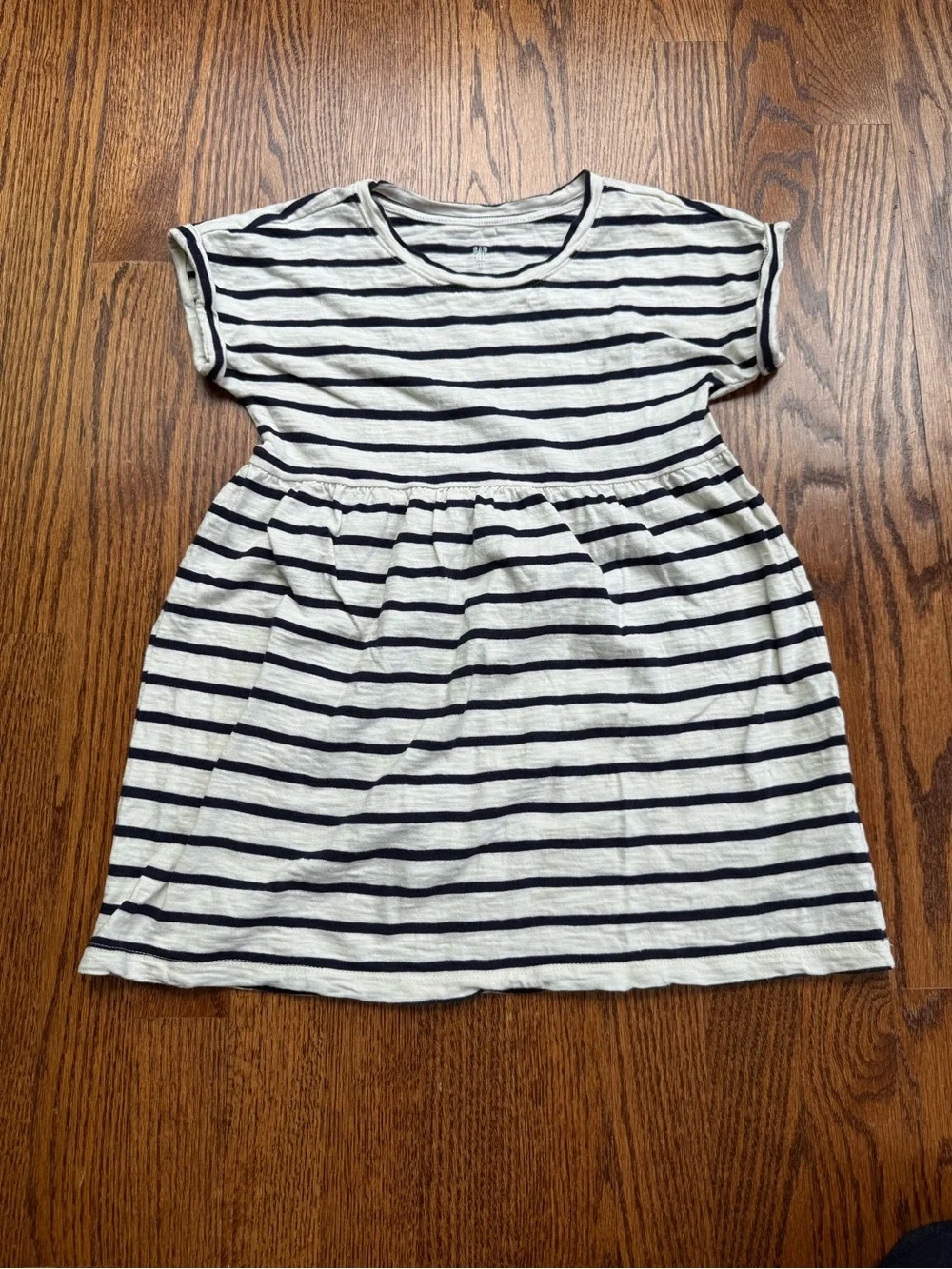 Gap Striped Short Sleeve Dress 4-5 Years